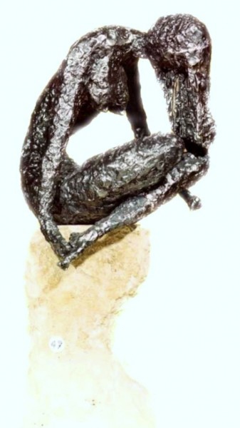 Sculpture titled "Capelli" by Ghezzi, Original Artwork, Metals