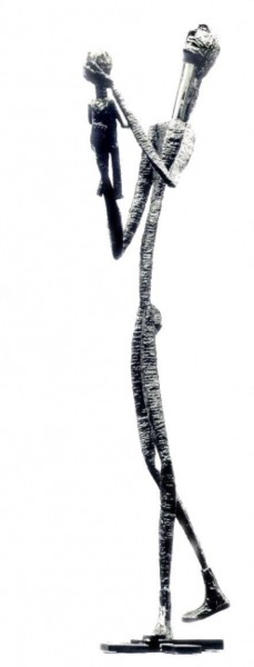 Sculpture titled "Procréation" by Ghezzi, Original Artwork, Metals
