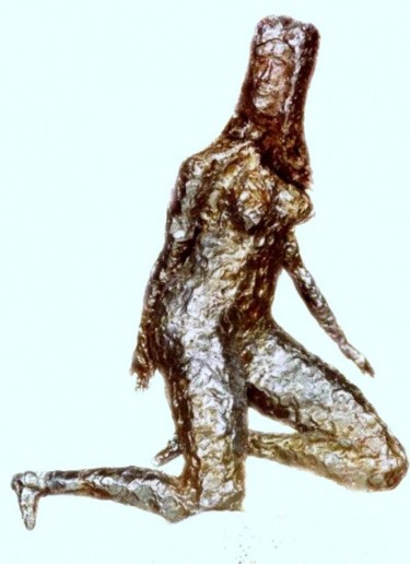 Sculpture titled "Sguardo" by Ghezzi, Original Artwork, Metals