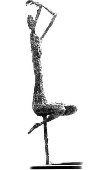 Sculpture titled "Gymnastique" by Ghezzi, Original Artwork, Metals
