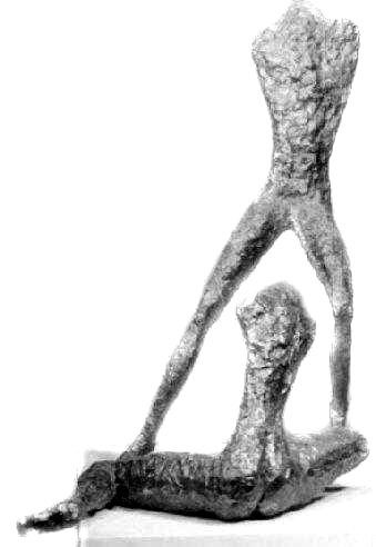 Sculpture titled "Regard" by Ghezzi, Original Artwork, Metals