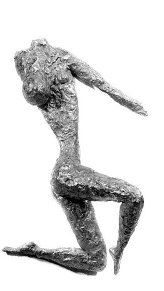 Sculpture titled "yoga" by Ghezzi, Original Artwork, Metals