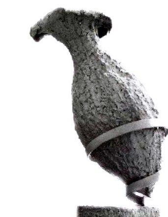 Sculpture titled "Vaso" by Ghezzi, Original Artwork, Metals