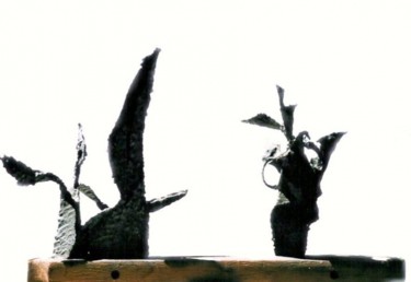 Sculpture intitulée "Foglia" par Ghezzi, Œuvre d'art originale, Métaux