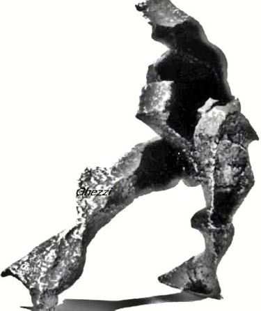 Sculpture intitulée "Virile" par Ghezzi, Œuvre d'art originale, Métaux