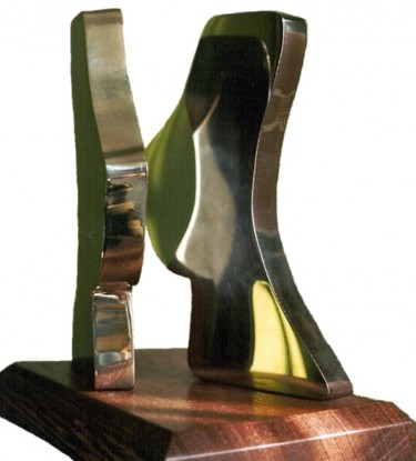 Sculpture titled "Coppia" by Ghezzi, Original Artwork, Metals