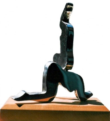 Sculpture intitulée "yoga" par Ghezzi, Œuvre d'art originale, Métaux