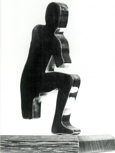 Sculpture intitulée "Penseur" par Ghezzi, Œuvre d'art originale, Métaux