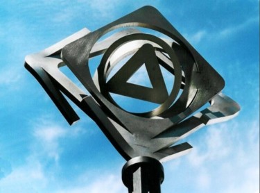 Sculpture titled "Stella-détail" by Ghezzi, Original Artwork, Metals