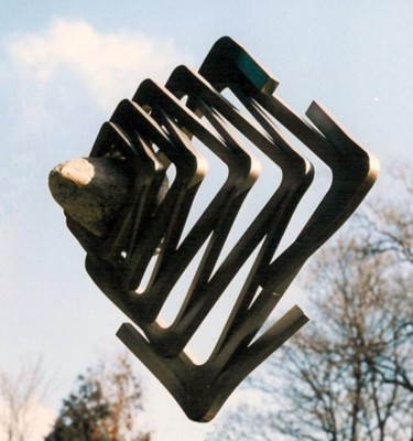 Sculpture titled "Super Nova-2" by Ghezzi, Original Artwork, Metals