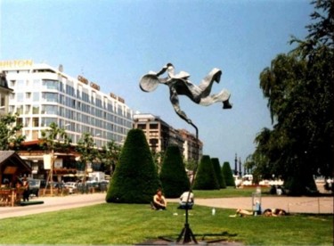 Sculpture intitulée "Saut" par Ghezzi, Œuvre d'art originale, Métaux