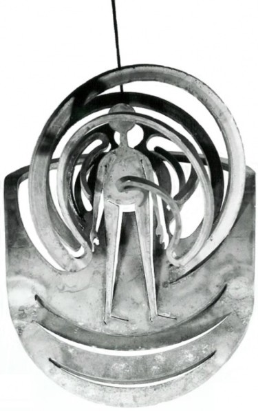 Skulptur mit dem Titel "Sortie-5" von Ghezzi, Original-Kunstwerk, Metalle