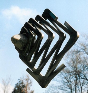 Sculpture intitulée "Super Nova 2 détail" par Ghezzi, Œuvre d'art originale, Métaux