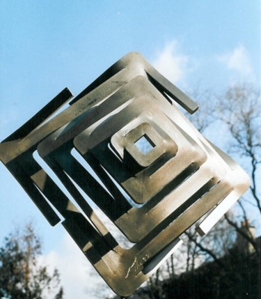 Sculpture intitulée "Super Nova 3 détail" par Ghezzi, Œuvre d'art originale, Métaux
