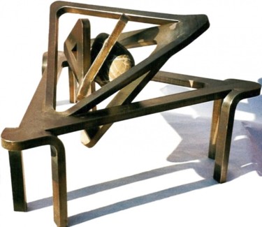 Sculpture intitulée "Tre Piedi" par Ghezzi, Œuvre d'art originale, Métaux