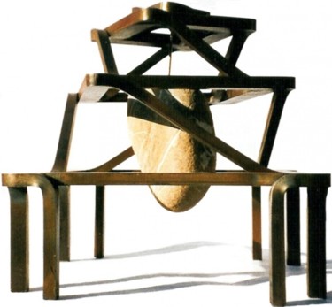 Sculpture intitulée "Tre Piedi,1" par Ghezzi, Œuvre d'art originale, Métaux