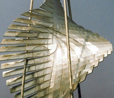 Sculpture titled "Horus" by Ghezzi, Original Artwork, Metals