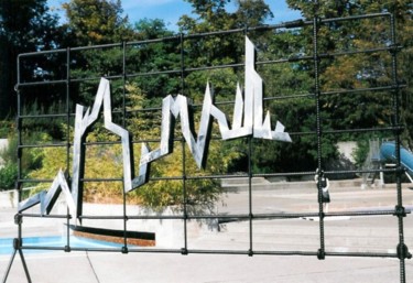 Sculpture titled "Chart" by Ghezzi, Original Artwork, Metals