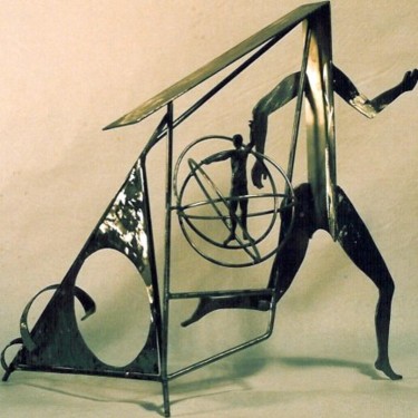 Sculpture titled "Freedom" by Ghezzi, Original Artwork, Metals