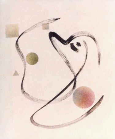 Drawing titled "Oiseau" by Ghezzi, Original Artwork, Ink