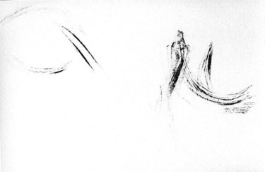 Drawing titled "Écart" by Ghezzi, Original Artwork, Ink