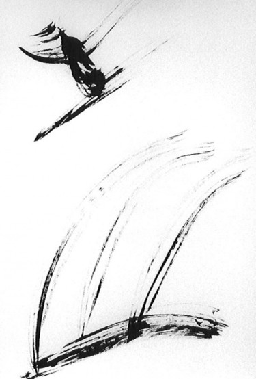 Drawing titled "Écart" by Ghezzi, Original Artwork, Ink