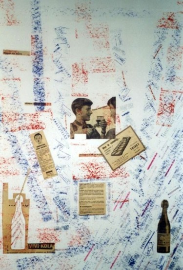 Peinture intitulée "Impronta" par Ghezzi, Œuvre d'art originale, Encre