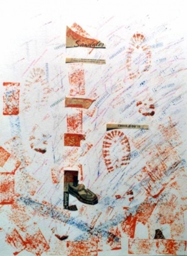 Peinture intitulée "Impronta" par Ghezzi, Œuvre d'art originale, Encre