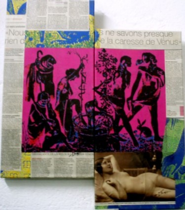 Collages titled "Caresse de Vénus 1" by Ghezzi, Original Artwork