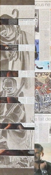 Collages intitulée "Noir-3" par Ghezzi, Œuvre d'art originale