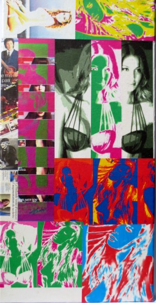 Collages titled "Gabriella-Lenzi 33" by Ghezzi, Original Artwork, Paper