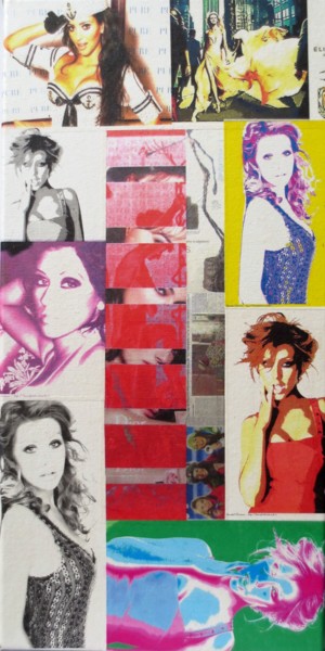 Collages titled "Elle 38" by Ghezzi, Original Artwork, Paper