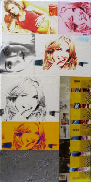 Collages titled "Gemma Atkinson 43" by Ghezzi, Original Artwork, Paper