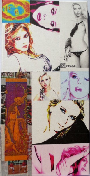 Collages titled "Scarlett-Johansson…" by Ghezzi, Original Artwork, Paper