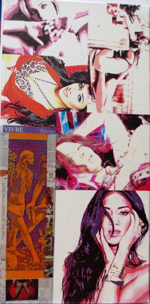 Collages titled "Nicole-Scherzinger…" by Ghezzi, Original Artwork, Paper