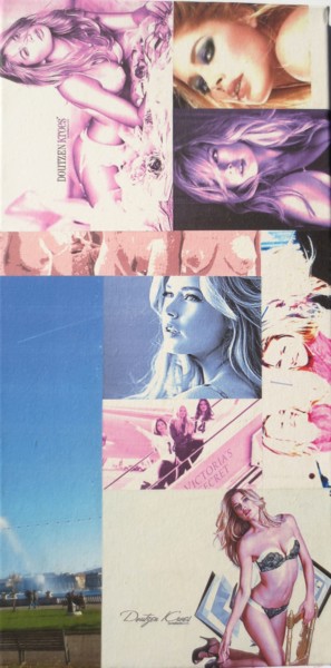 Collages intitulée "Doutzen-Kroes 81" par Ghezzi, Œuvre d'art originale, Papier