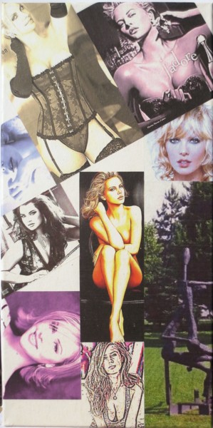 Collages titled "Charlize-Theron 84" by Ghezzi, Original Artwork, Paper