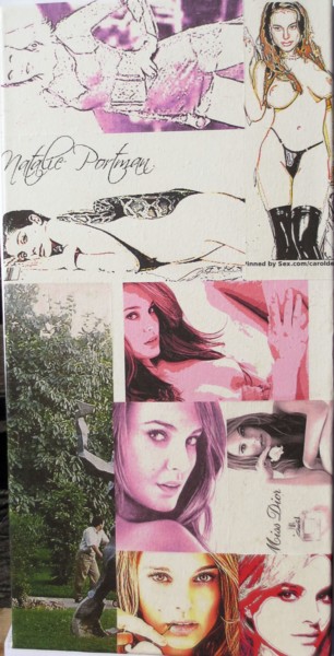 Collages intitulée "Natalie-Portman 88" par Ghezzi, Œuvre d'art originale, Papier