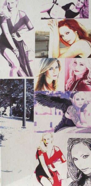 Collages titulada "Candice-Accola 93" por Ghezzi, Obra de arte original, Papel