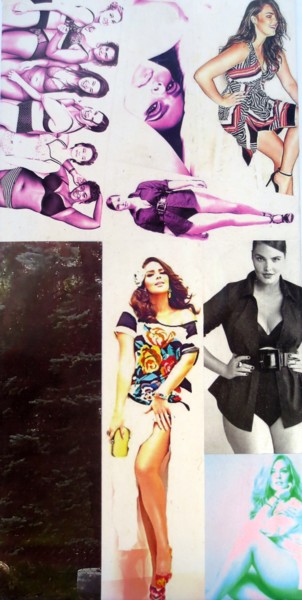 Collages titled "Candice-Huffine 104" by Ghezzi, Original Artwork