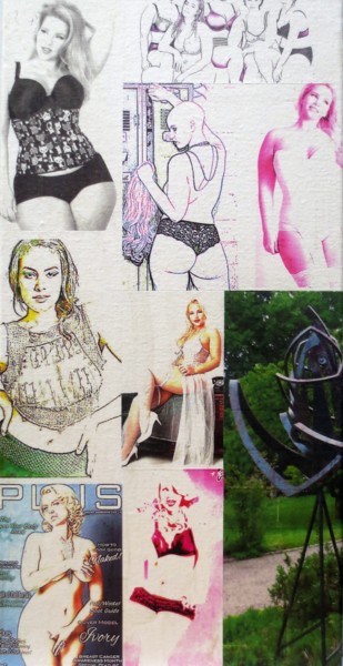 Collages titled "Ellie Mayday 111" by Ghezzi, Original Artwork, Paper