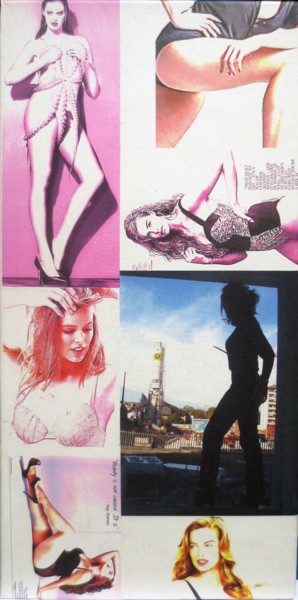 Collages intitulée "Robyn-Lawley 119" par Ghezzi, Œuvre d'art originale