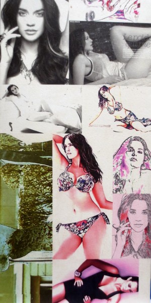 Collages intitulée "Laura-Wells 122" par Ghezzi, Œuvre d'art originale