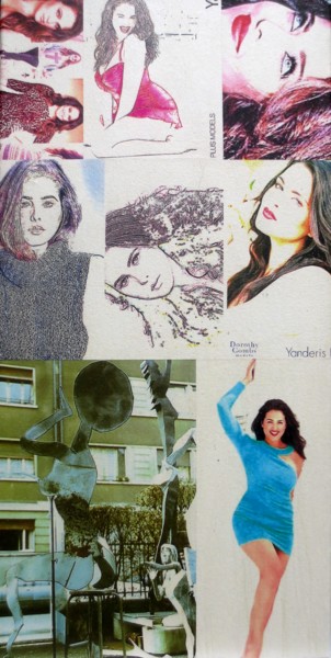 Collages intitulée "Yanderia-Lodos 125" par Ghezzi, Œuvre d'art originale