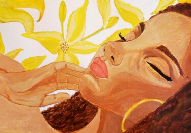 Painting titled "Vanilla" by Ghislaine Carmel, Original Artwork, Gouache