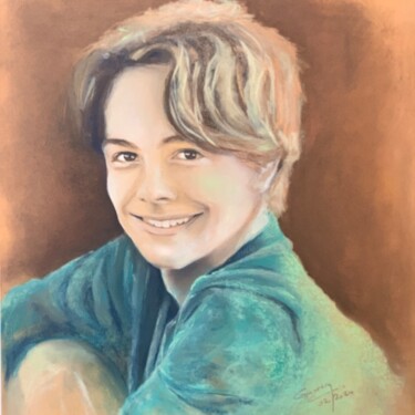 Drawing titled "« Nathan »" by Ghislaine Moitry-Dieval, Original Artwork, Pastel