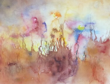 Painting titled "Atmosphère" by Ghislaine Rimmen-Mohl, Original Artwork, Watercolor