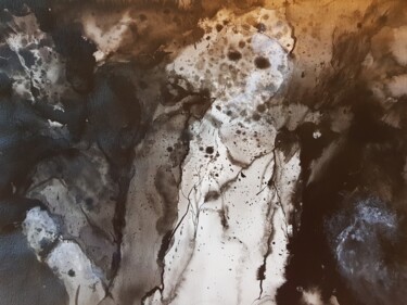 Peinture intitulée "Esprits" par Ghislaine Rimmen-Mohl, Œuvre d'art originale, Encre