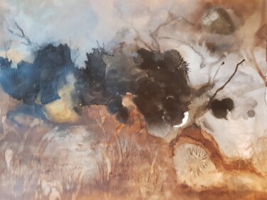 Peinture intitulée "Le tronc" par Ghislaine Rimmen-Mohl, Œuvre d'art originale, Encre