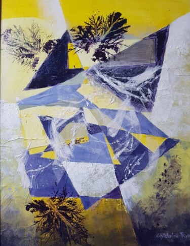 Ζωγραφική με τίτλο "Végétation" από Ghislaine Rimmen-Mohl, Αυθεντικά έργα τέχνης, Ακρυλικό Τοποθετήθηκε στο Χαρτόνι